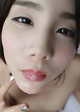 Petite Ladyboy with small tits shows not-so-innocent behavior