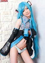 Lisa looks great in her costume with her hot body, natural tits and a delicious cock! Watch this Japanese tgirl showing off her ass and masturbating.